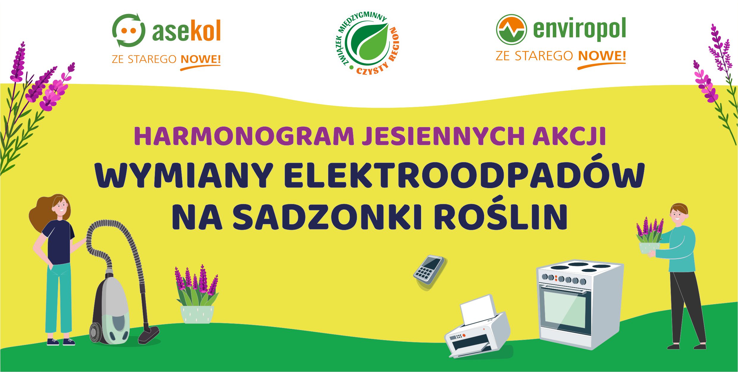 Harmonogram jesiennych akcji wymiany elektroodpadów na sadzonki